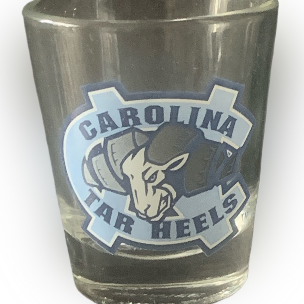 Pre Owned University North Carolina Tar Heels Shot Glass Shotglass School Spirit